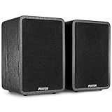 Fenton SHFB65 HiFi Lautsprecher, Regallautsprecher 6,5 Zoll, 200 Watt Kompaktlautsprecher, rutschfeste Gummifüße, Schraubklemmen, Lautsprecherset, Stereo Boxen