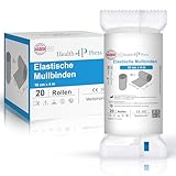 Health Press® Mullbinden – Verbandsmaterial (10cm x 4m) 20 Rollen – Elastischer Binden Verband – Medizinprodukt – Dermatologisch getestete Fixierbinde – Bandage Ideal für Erste Hilfe & Wundversorgung