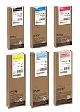 Epson Original T46K1, T46K2, T46K3, T46K4, T46K5, T46K6 Tintenpatronen (schwarz, Cyan, Magenta, gelb, Light Cyan, Light Magenta), Multipack für Surelab SL-D1000, SL-D1060