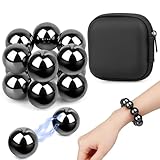 Magnetkugeln 12 Stück Schwarz Magnet Kugeln 2cm Magnetische Steine Magnetsteine Kugel Ferrit Magnet, Stresskiller Magnete für Erwachsene,Magnetwürfel für Whiteboard Kühlschrank Büro, Basteln