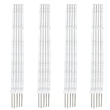 20x Weidezaunpfähle 105 cm Weiß – mit L-Tritt & 8 Ösen – Robuste Kunststoffpfähle für Elektrozaun, ideal für Schafe, Ziegen, Hunde