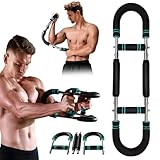 LTFIOON Twister Armtrainer, Verstellbarer Brust und Armtrainer mit 30KG/40KG Widerstand, Tragbarer Federwiderstand für Heimtrainingsgeräte, U- Shaker Twister Armtrainer für Heimtraining, Büro & Reise