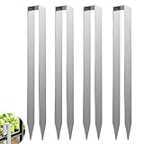 YAOBLUESEA 4PCS Bodenanker für Rosenbogen Befestigung Rosenbogen Silber U-förmige Erdanker Bodenanker Grow 300x29x21mm Bodenanker für Rosenbogen Erdnagel Erdanker aus legiertem Stahl Heringe