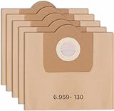 FINEVERNEK 5 Stück WD3 Staubsaugerbeutel für Kärcher 6.959-130.0, Filterbeutel Paperbags Staubsaugertüten für WD3 1629 MV3 Premium A2201/2204/2504/2554/2251/2604