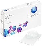 Biofinity Toric von CooperVision torische Monatslinsen weich, 6 Stück / BC 8.7 mm / DIA 14.5 mm / CYL -0.75 / ACHSE 130 / -3.5 Dioptrien