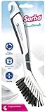 Sorbo Smart Brush, Spülbürste, Spülbürste mit rutschfestem Soft-Grip-Griff, langlebig, langlebig, hitzebeständig und spülmaschinenfest, graue Farbe, Maße 6 x 10 x 26 cm