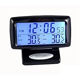 Camiesy Tragbares 2-in-1-Auto-Thermometer, LCD-Display, Messgerät für Innen- und Außenbereich, mit Schwarzlicht-Funktion