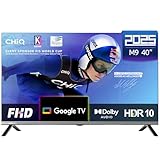 CHIQ 40 Zoll (100 cm) Google TV FHD 1080p Rahmenlos, HDR10, WLAN, Google Store,Triple Turner, Prime Video,YouTube, Bluetooth 5.0, HDMI2.0,