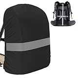 PINEPAN Wasserdichter Regenschutz für Schulranzen Rucksack mit Reflektoren Schwarz 20L