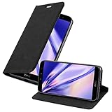 Cadorabo Hülle kompatibel mit HTC Ocean / U11 aus Premium Kunst Leder Flip Klappbare Stoßfeste Magnetische [Standfunktion] [Kartenfächern] Cover Hülle für HTC Ocean / U11 Tasche in Schwarz
