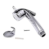 EXFEA Brausekopf ABS Duschkopf 1/2''Taste Handbrause Camping Handdusche Toilette Brause Bootsdusche Chrom