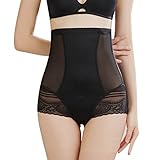 Formslip Damen Bauchweg, Shapewear Damen Body Bauchweg Unterhose Shape Wear Slip Shaping Unterwäsche Bauch Weg Hose Miederhose Bodyshape Stark Formend Shaper Figurformende Hohe Taille, Schwarz, XXL