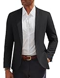 PJ PAUL JONES Business Sakko Herren Anzugjacke Regular Fit Blazer Herren mit EIN Knopf Schwarz XL