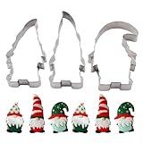 3 Stück Ausstechformen Weihnachten,Keksausstecher Weihnachten,Plätzchen Ausstecher weihnachten,Plätzchenausstecher Kekse,Cookie Cutter Cookie,Keks Ausstechform Christmas,Wichtel Ausstecher Plätzchen