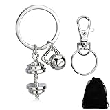 Kurzhantel Schlüsselanhänger Geschenk für Männer Frauen - Kettlebell Schlüsselanhänger 3D Bodybuilder Krafttraining Schlüsselanhänger, Fitness Accessoires Sportanhänger Rucksack Schlüsselanhänger