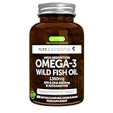 Igennus Omega-3 Wildfischöl & Astaxanthin, hochwertigste Triglyceridform rTG, 1000mg EPA & DHA Omega-3 Fettsäuren, ultra rein; frei von Umweltgiften, Zitronengeschmack, 180 kleine Weichkapseln