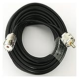 CXVFY Kompatibel mit Koaxialkabel RG58 UHF PL259 Stecker auf UHF SO239 Buchse, Pigtail-Koaxialkabel, 15/50 cm, 1 m, 2 m, 5 m, 10 m, 15 m, 20 m, 30 m (2 m)