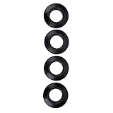 GLOGLOW 4 Stücke Gummi Drip Ringe, Praktische Universal Gummi Drip Ringe für Kajak Kanu Rafting Paddles Welle Schwarz MEHRWEG VERPAKUNG