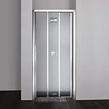 Nischentür 90 cm mit drei transparenten Türen | Star