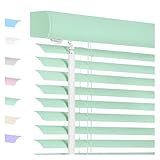 Aluminium Jalousie, 2.5cm Lamellen Jalousette, Sichtschutz Und Sonnenschutz Horizontale Verdunkelungsrollos Für Türen Und Fenster, Wand- Und Deckenmontage, Anpassbare Größe(Green,B100xH190cm)
