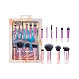 Real Techniques Travel Fantasy Mini-Pinsel-Set, Make-up-Pinsel für Lidschatten, Highlights, Konturen, Puder und Concealer, Pinsel in Reisegröße und Kosmetiktasche, 11-teiliges Set