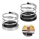 Fulushou 2 Stück Auto Getränkehalter, Universeller Kaffeebecherhalter Auto Flaschenhalter Cupholder Multifunktionaler KFZ Metall Becherhalter Dosenhalter, Schwarz und Silber