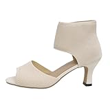 Sandaletten Damen mit Absatz Pumps Sommer Orthopädische Spangenpump Sommerschuhe Bequem Stöckelschuhe Sandalen Elegant High Heels Absatzschuhe Schuhe Peep Toe Blockabsatz 37