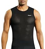 Nepest Baselayer Herren Fahrrad Unterhemd Rennrad Rennrad Baselayer Herren Men Cycling Fahrradtrikot äRmellos Radtrikot Schnell Trocknend Schwarz,L