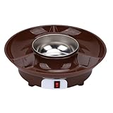 Qcwwy Elektrischer Schokoladen-Fondue-Topf, Elektrischer Mehrzweck-Schokoladen-Schmelztopf mit Abnehmbarem 3-teiligem Tablett, Karamell-Käseschmelzer für Partys, Familientreffen, (EU-Stecker 220 V)