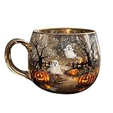 Halloween Tasse -Thema Party Gastgeschenk Lustige Tassen, Halloween Kaffeetasse für Jungen, Mädchen, Frauen,mikrowellen-, spülmaschinen- oder ofenfest (A)