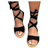 Römersandalen Damen Flach Mit Riemchen Größe Sportlich Sommerschuhe Sandalen Casual Sexy Weite H Flachsandalen Römersandalen Breite Gladiator Sandaletten
