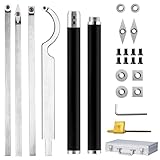 25-Teiliges Drechseleisen Set, Drehmeißel Set, Drechselzubehör, Drehbank Zubehör, Drechselmesser, Drechselwerkzeuge Hartmetall, Drechseln Zubehör mit Wendeschneidplatten für Drehmeißel