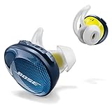 Bose SoundSport Free, vollkommen kabellose Sport - Kopfhörer, (schweißresistente Bluetooth-Kopfhörer für Sport), Dunkelblau/Gelb