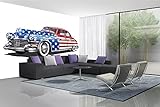 Vlies Fototapete USA-AUTO 375 x 250 cm (inkl. Kleister) - Vlies Tapete, Wandtapete, Wandbilder - Tapete für Wohnzimmer Schlafzimmer, Büro, Küche - Montagefertig