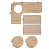 Milisten Haustier Sprungbrett Robustes Kletterbrett für Papageien Hamster Chinchillas Bissfestes Spielbrett für Zuhause – 5 Stück Haustier Kletter und Sprungständer