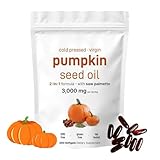 180pcs Kürbiskernöl, Kaltgepresst Kürbiskernöl, 2-in-1 Formula Kürbiskernöl für Haarwachstum, Unterstützt die Haaren Gesundheit