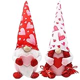 2 Stück Muttertag Wichtel Plüsch Dekoration Urlaubsliebe Frühling Wichtel Puppe auf dem Tischregal Desktop süße Geschenke für Mama Geschenk Mama Muttertag Deko Frische Mütter Gift for Mother's Day