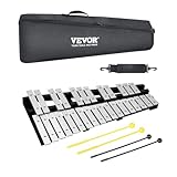 VEVOR Glockenspiel-Xylophon-Set mit 30 Tönen, Schlaginstrument mit Schlägeln, Trommelstöcken und Tragetasche, professionelles Glockenspiel-Xylophon-Schlaginstrumentenset für Schüler und Erwachsene