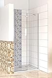 Aica Sanitär Duschtür Nischentür 90cm Duschabtrennung Duschwand Dusche 6mm Glas H185cm