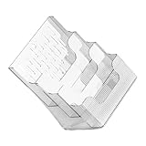 Amosfun Transparent Broschürenhalter mit Mehreren Fächern Wiederverwendbarer Tisch Organizer für Büro und Veranstaltungen Stabiler Präsentationsständer für Hotels und