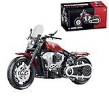 Technik Motorrad Bausteine Modell, 542 Teile 1:8 Supermotorrad Bausteine, Technik Rennen Superbike Modellbausatz, Superbike Konstruktionsspielzeu für Kinder Erwachsene, Kompatibel mit Großen (60534)