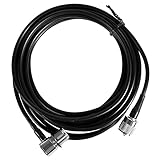 Nihcora RG58 RG-58 50 Ohm Auto Antenne Koaxial Kabel 5 Meter UHF Buchse auf UHF Stecker (Schwarz)