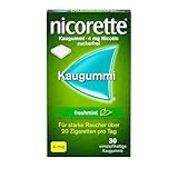 NICORETTE Kaugummi 4mg freshmint – Nikotinkaugummi zur Raucherentwöhnung – Minzgeschmack –4mg Nikotin – Rauchen aufhören – 30 St.