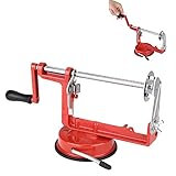 Kartoffel Spiralschneider, Spiralkartoffelschneider Tornado Kartoffelschneider Spiral Twisted Gemüse Manueller Slicer Edelstahl Rot für Kartoffel Rettich Gurke