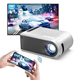Mini Beamer, WiFi Beamer Full HD 1080P Unterstützt, Kolexa Mini Projektor für Handy, Portable Beamer Kompatibel mit TV Stick/PS4/HDMI/USB, iOS & Android