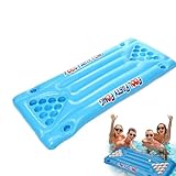 Bomefoi Pool -Pong -Tischspiel, Bierbadetisch - Schwimmende Pingpong -Luftmatratze,Bier aufblasbare Pong Table Lounge schwimmende Floßspielzeug für Erwachsene Party