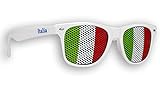 Promo Trade 1 x Fanbrille Italien - Italia - Italy – Sonnenbrille – Brille Italia – Weiß - Fan Artikel