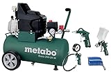 Metabo Basic 250-24 W Set Kompressor Basic Karton- mit Druckluft-Werkzeugset LPZ 4 Set - 690836000