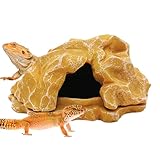 Reptilienhöhle | Terrarium Resin Fels Nachbildung Bartagamen Höhle | Kleine Aquarium Zubehör Landschaftsbereich Terrarium Deko für Innenterrarien