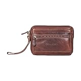 STILORD Herren-Handgelenktasche aus Echtleder cognac - Vintage Männer-Handtasche - Retro Ledertasche - Leder-Herren-Organizer 'Pax'
